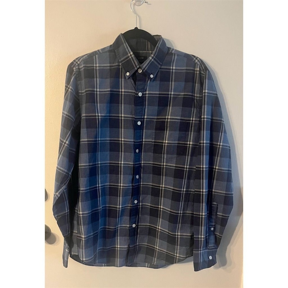 J.Crew Men's Plaid Button-Down Multicolor Long Sleeve‎ Casual Shirt M